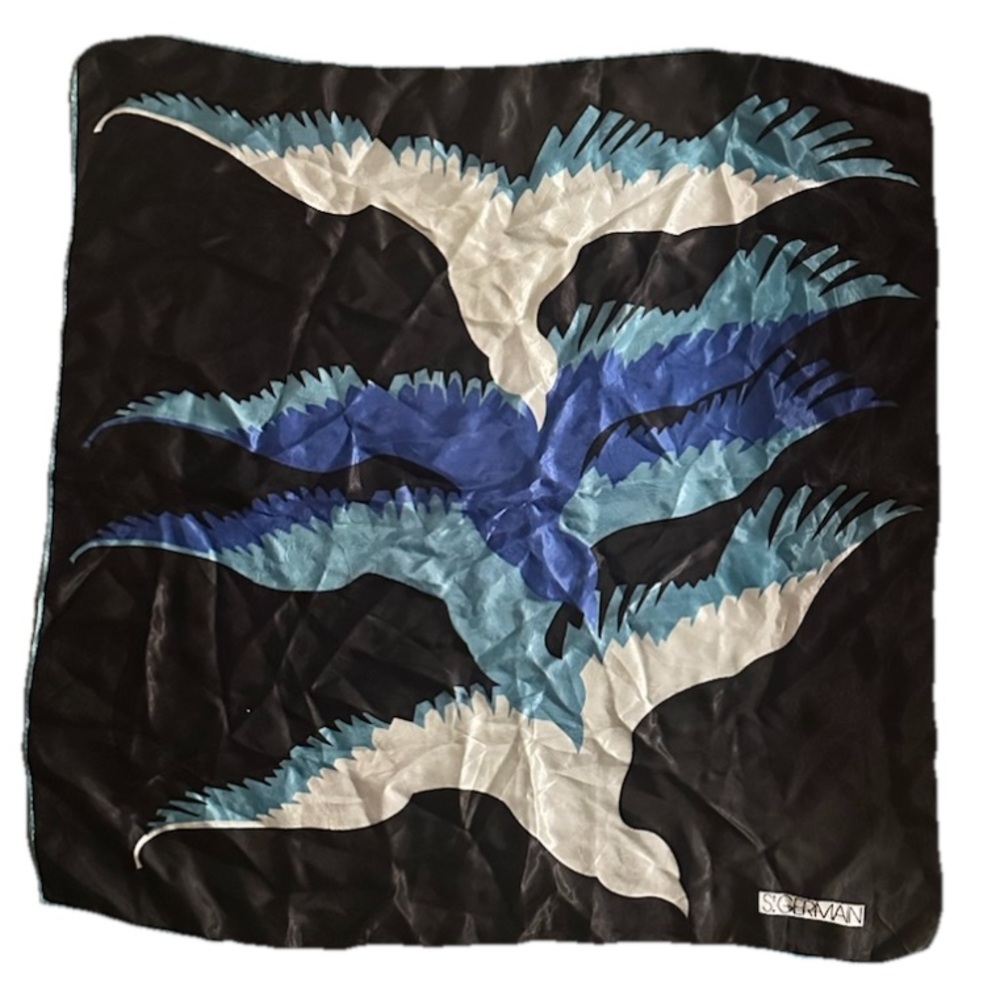 St-Germain Black and Blue Scarf